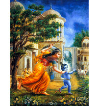 Mother Yasoda Chases Baby Krishna