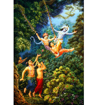 Krishna Enjoys Exultant Forest Pastimes