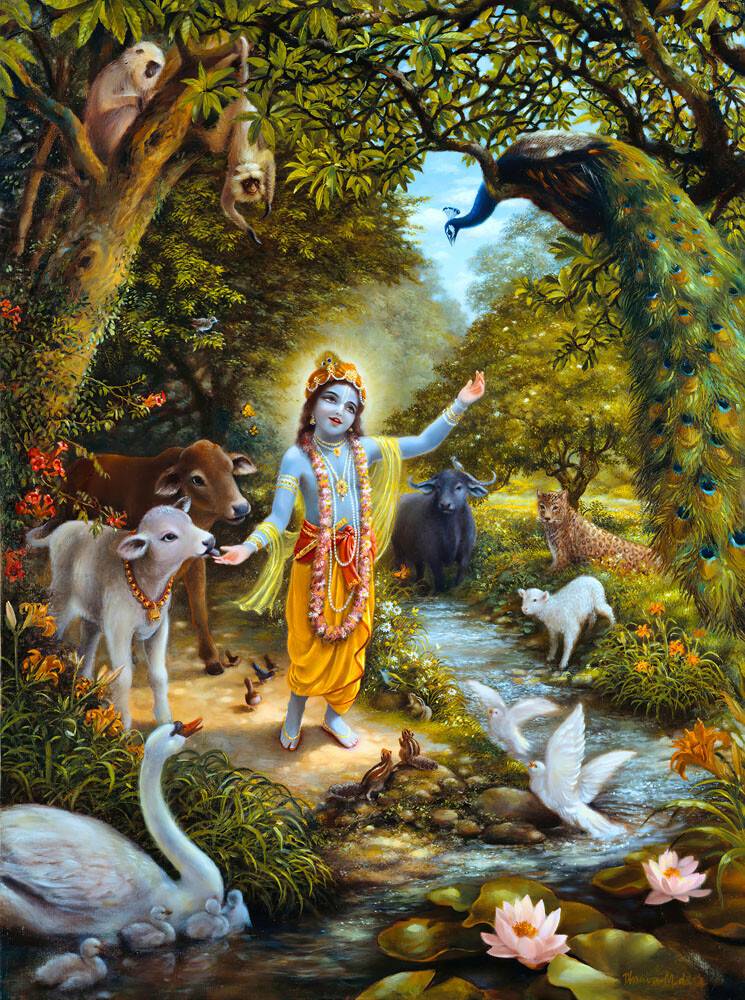 Krishna Speaks With the Animals of Vrindavan