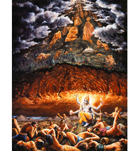 Lord Vishnu Lifts the Mandara Mountain