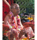 Srila Prabhupada on Pink Vyasasana