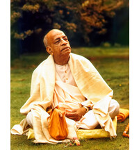 Srila Prabhupada at Bhaktivedanta Manor, London.