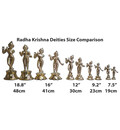 Radha Krishna Deities (Brass 9\")