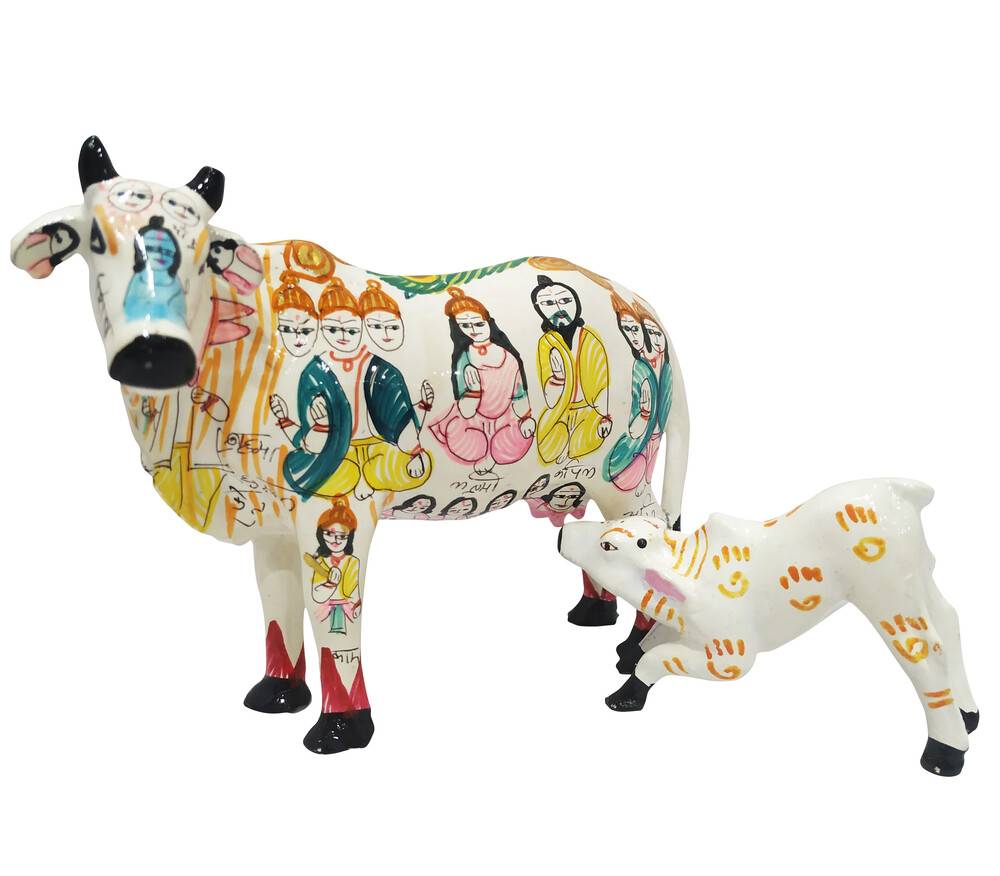 Mother Cow & Calf from Vrindavan Clay