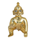 Laddu Gopal Brass Deity 4\" (10 cm)