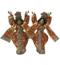 Gaura Nitai Deity Clothes -- Silk Printed Dress