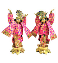 Gaura Nitai Deity Clothes -- Gradient Flowers Design