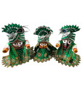 Dual Color Crowns -- For Jagannatha, Baladeva and Subhadra