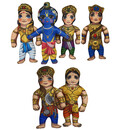 Characters of Mahabharat  Children\'s Stuffed Toys (set of 6)