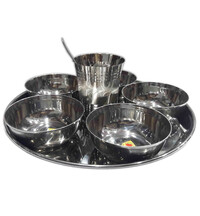 Thali Prasadam Plate Sets -- Stainless Steel