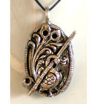 Peacock and Flute Pendant