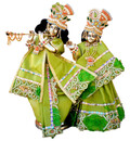 Radha Krishna Deities (Brass 9\")