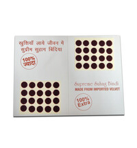 Bindis Suhag -- Plain Red Velvet (40 x 3 packs)