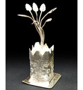 Altar Decoration, White Metal -- Tulsi Maharani