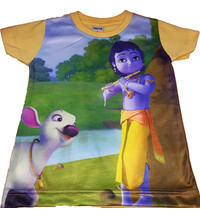 Boys Krishna Digital Print T-shirt