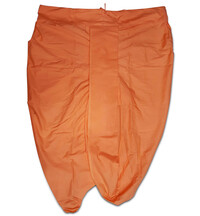 Dhoti Saffron Ready-Made Trouser -- Cotton