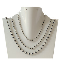 Silver Tulsi Necklace - Large Beads