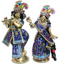 Radha Krishna Deities (Brass 12\")