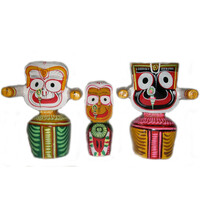 Jagannatha, Baladeva and Subhadra Deities (6" High)